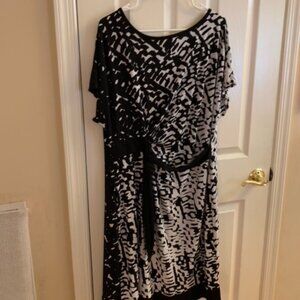 Alfani Black And White Dress, Size 2x